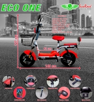 Sepeda Listrik Sunrace ECO ONE 500W Battery Kering 48V 12Ah, Model Terbaru, 3 Speed Mode, Lampu Xenon, Pedal Assist Sensor, Lampu Sein dan Remote Alarm